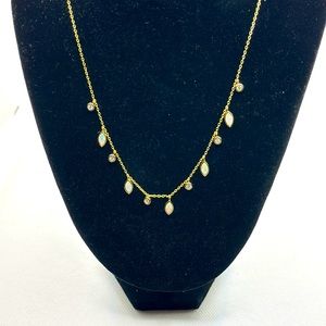 Sterling silver opal leaf necklace